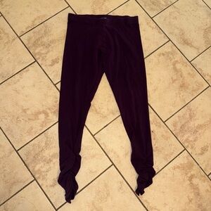 Moda International Purple Leggings with Ruched Ankle Detail